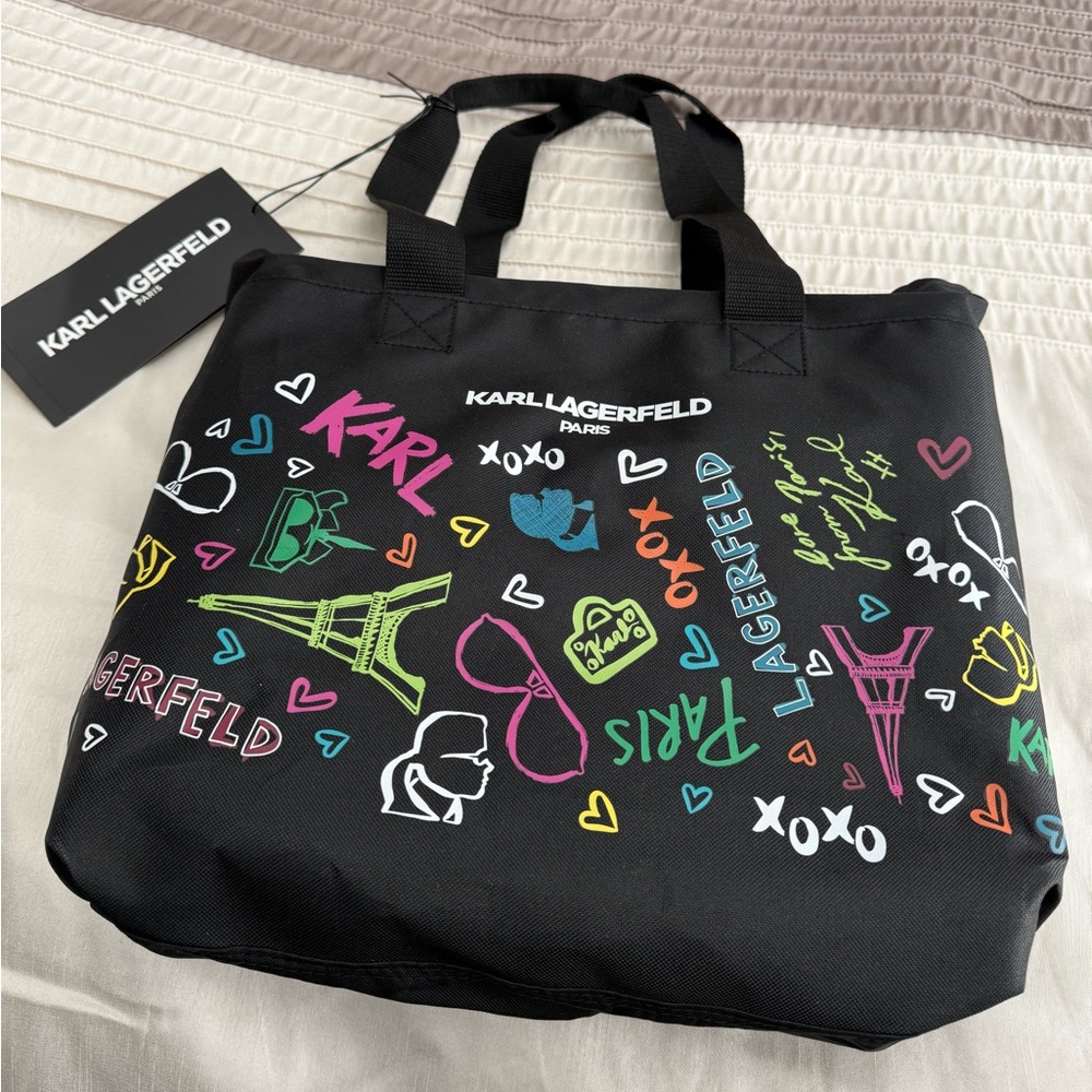 Karl Lagerfeld Paris Women’s Canvas Tote Bag